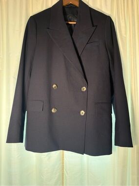 COS Classic Navy Double Breasted Blazer- Size 8